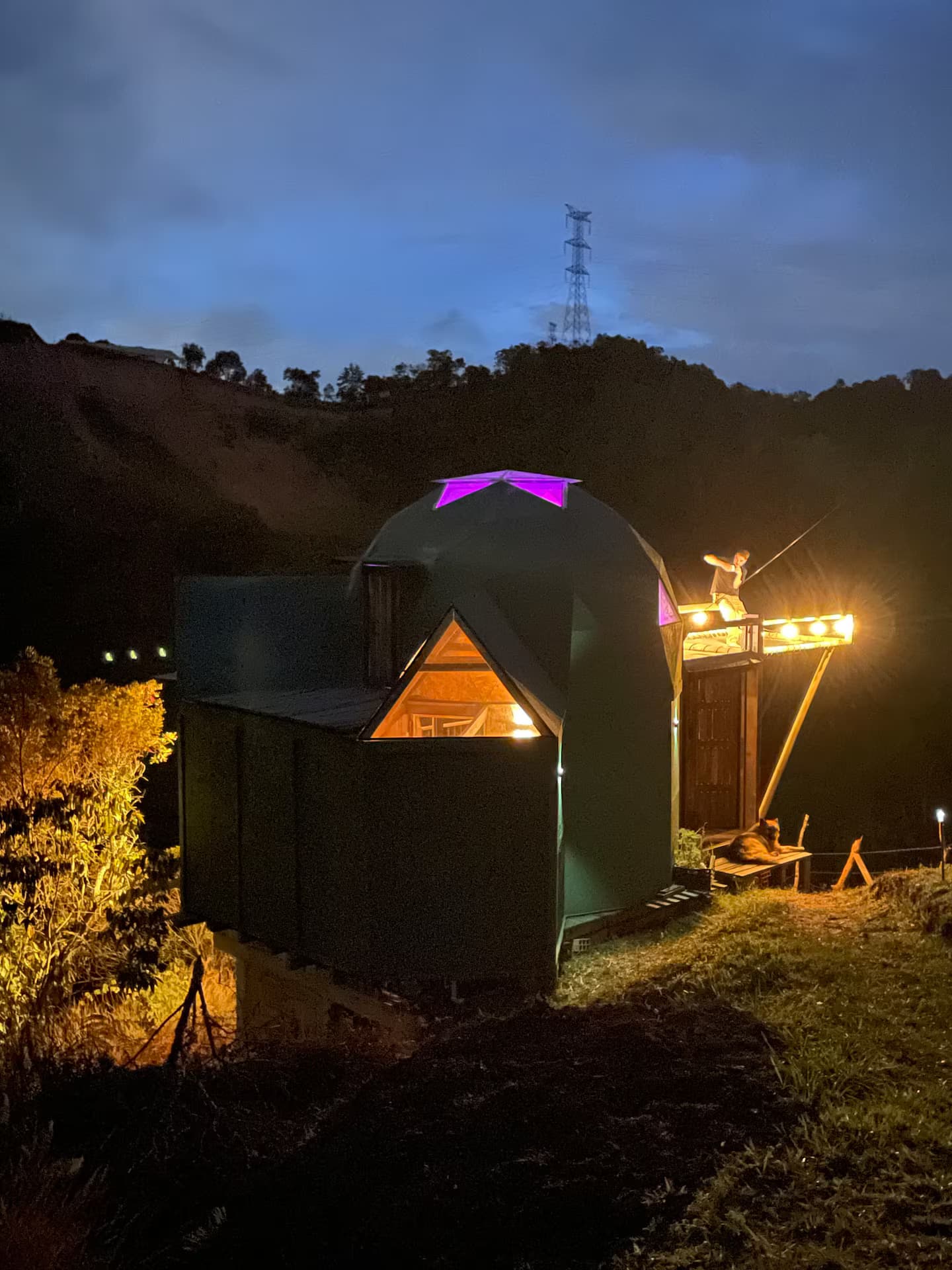 Cabaña Luxury de noche — Ikuna Glamping
